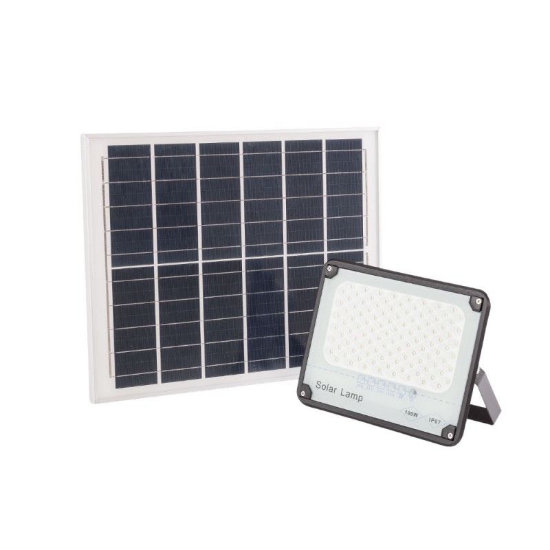 Foco Proyector LED Solar 100W Panel Solar/Batería [WR-MTX-100W-CW]