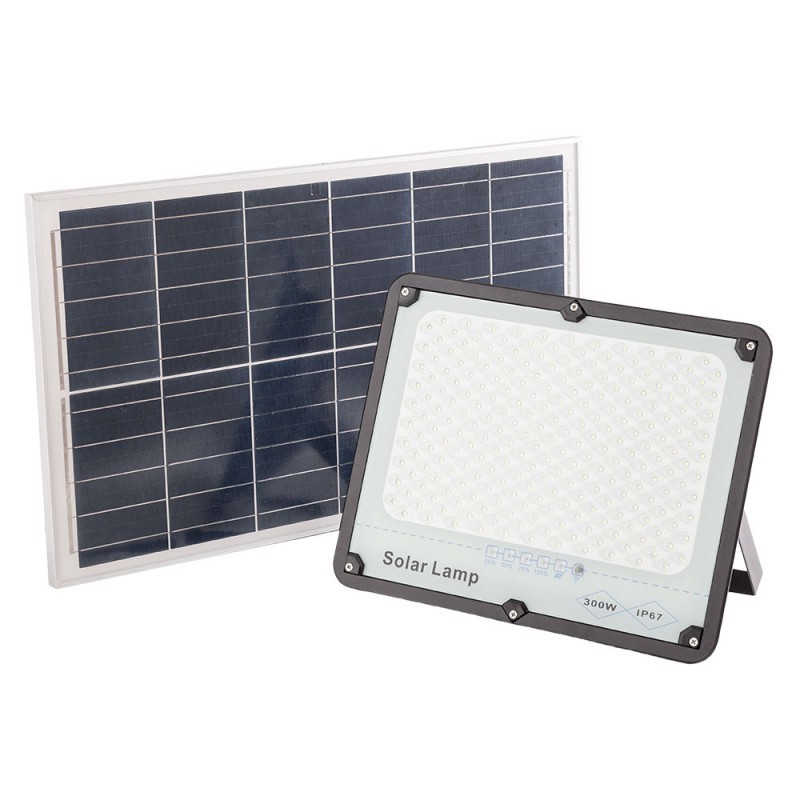 Foco Proyector LED Solar 300W Panel Solar/Batería [WR-MTX-300W-CW]