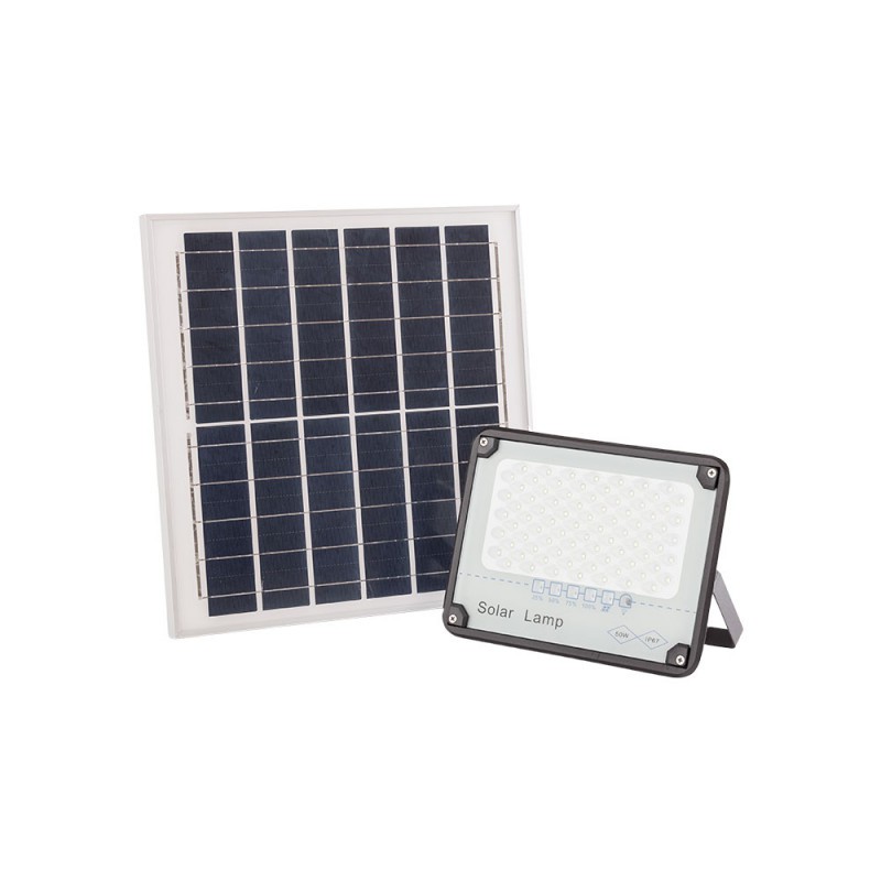Foco Proyector LED Solar 50W Panel Solar/Batería [WR-MTX-50W-CW]