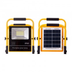 Proyector LED Solar 30W 6500K Panel: 6V/9W Batería: 3,2V/8000MaH Control Remoto [HO-SOLARFL-30W-05]