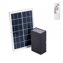 Aplique LED Solar-Control Remoto- Dimable- Panel: 6V 15W Batería: 3,2V 2000MaH [HO-APL-SOL-06-WW]