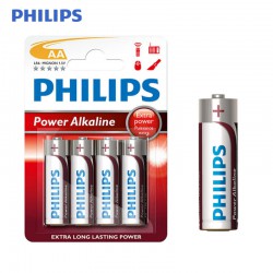 Pila Alkalina Philips AA LR06 1,5V (Blister 4 Unid) [E3-38401]