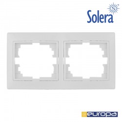 Marco para 2 Elementos Horizontal Blanco  Serie Europa Solera [E3-42956]