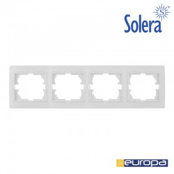 Marco Horizontal para 4 Elementos Blanco  Serie Europa Solera [E3-42962]