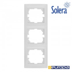 Marco Vertical para 3 Elementos Blanco  Serie Europa Solera [E3-42948]