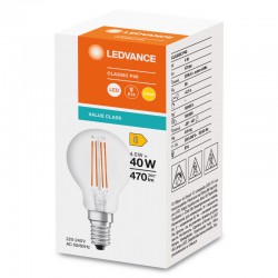 Ledvance/Osram Bombilla LED \"Classic\" E14 4W 470Lm 2700K 300º IP20