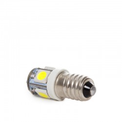 Bombilla de LEDs E10 12VDC 1W 5 X SMD5050