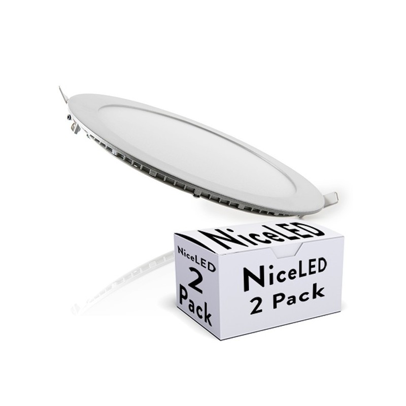 Pack 2 Placa de LEDs Circular Ecoline 225Mm 18W 1409Lm 30.000H