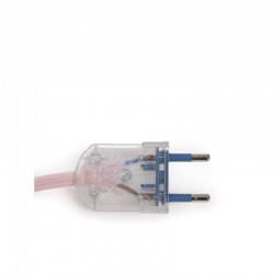 Pendel E27 Cable 5000Mm Rojo 3 X 0,75 Portalámparas Interruptor Rotativo Latón - Enchufe [AM-AT530]