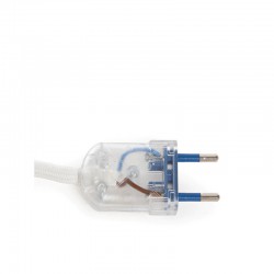 Pendel E27 Cable 5000Mm Blanco 3 X 0,75 Portalámparas Interruptor Rotativo Cobre - Jaula - Enchufe [AM-AT536]