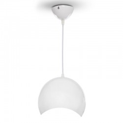 Lámpara Colgante Aluminio Ø 200Mm (Sin Bombilla) Blanco Brooke [SKD-P039-W]