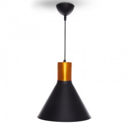 Lámpara Colgante Aluminio Ø 250Mm (Sin Bombilla) Negro Angelina [SKD-P012-B]