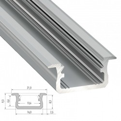 Perfíl Aluminio Tipo B 2,02M