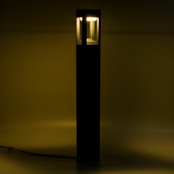 Lámpara Pie LED Exterior IP54  120x900mm 10W Gris Aluminio + PC [SL19-C001C_G-WW]