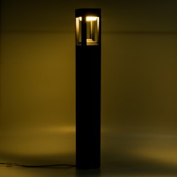 Lámpara Pie LED Exterior IP54  120x900mm 10W Negra Aluminio + PC [SL19-C001C_B-WW]