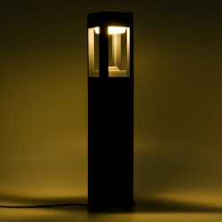 Lámpara Pie LED Exterior IP54  120x600mm 10W Gris Aluminio + PC [SL19-C001B_G-WW]