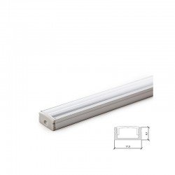 Perfíl Aluminio para Tira LED Difusor Transparente LLE-A1707-T x 2M
