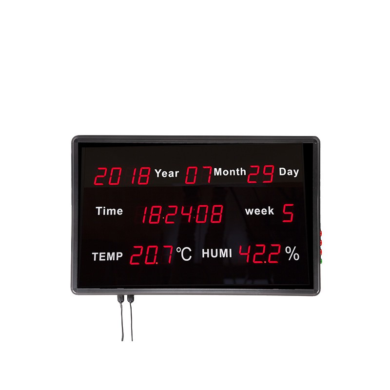 Panel Display LED Hora/Fecha/Semana/Temperatura/Humedad